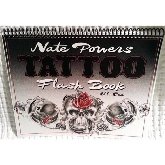 Nate Powers Tattoo Flash Book Volume 1 Spiral-bound – 2010 - Picture 1 of 3